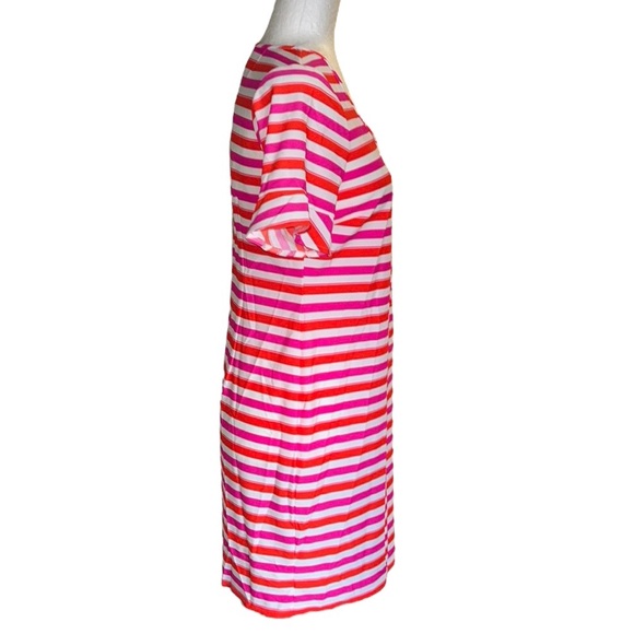 Jude Connally Nina Tonal Striped Orange & Hot Pink Mini Dress - XS - Picture 5 of 10